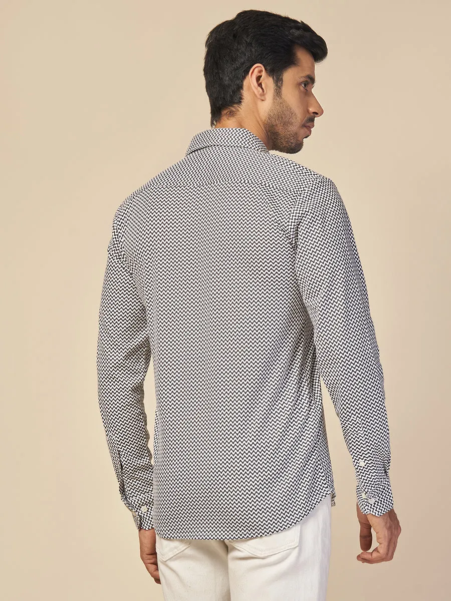Men Elephant Long Sleeve Button Up Shirt