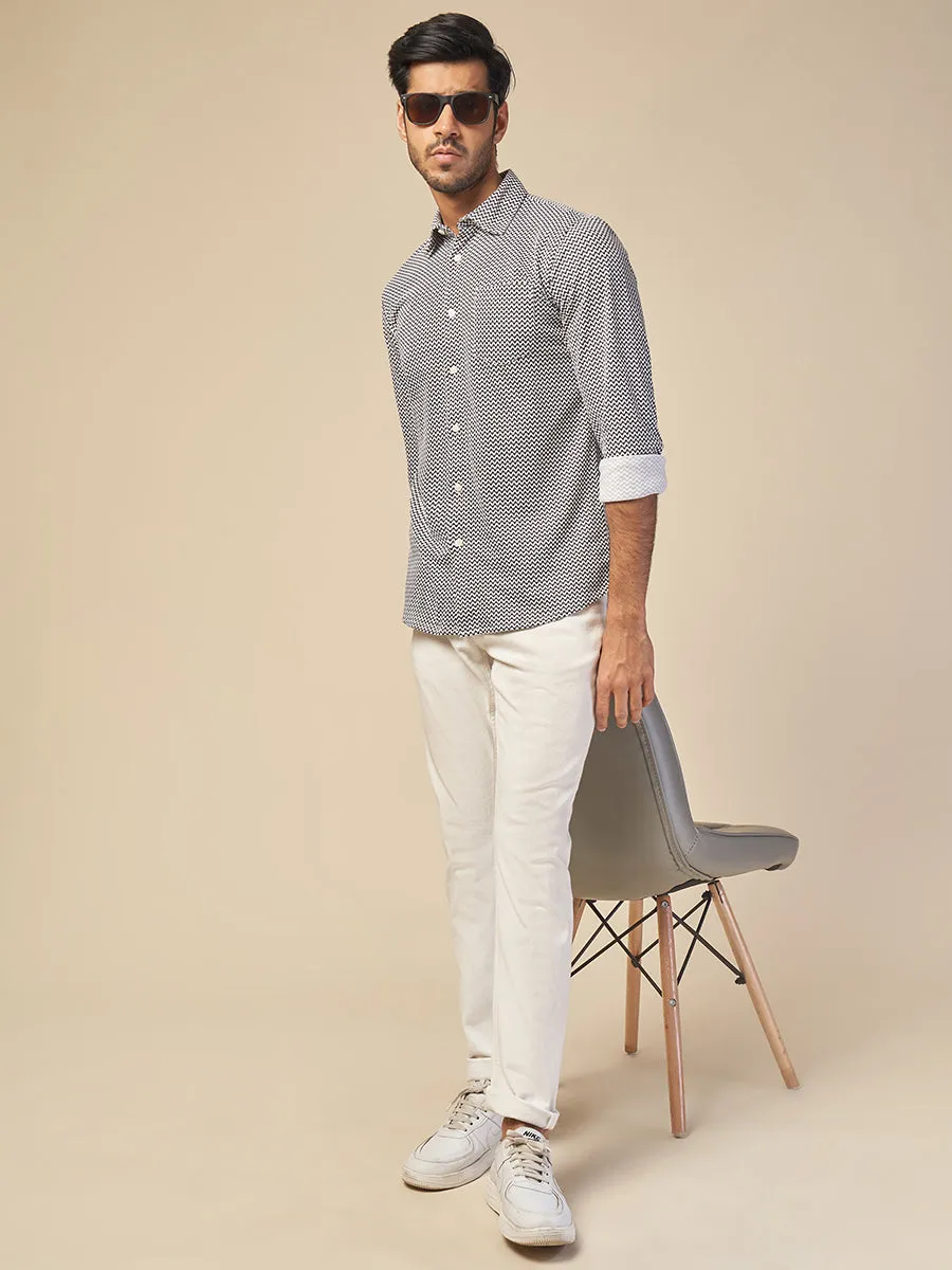 Men Elephant Long Sleeve Button Up Shirt