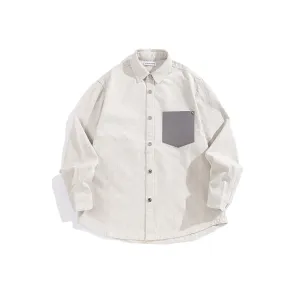 Men's Cotton Shirt with Subtle Jacquard Pattern