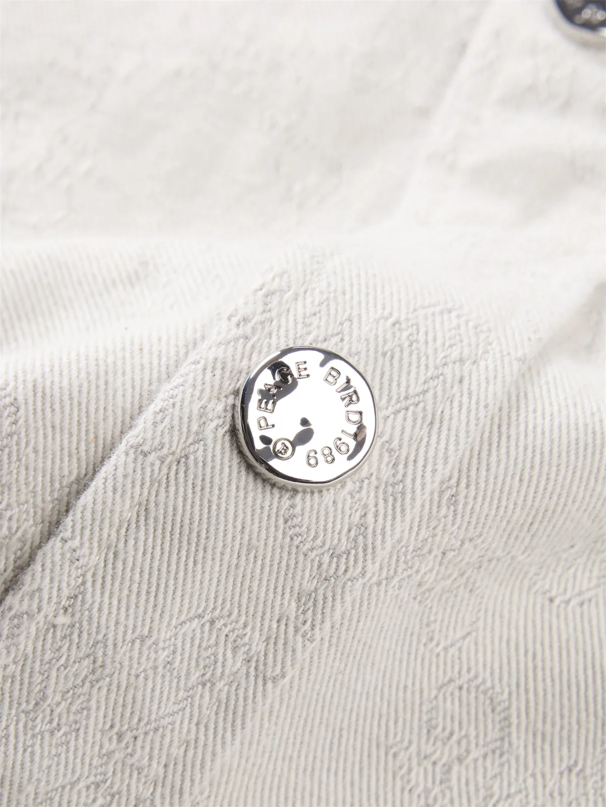Men's Cotton Shirt with Subtle Jacquard Pattern