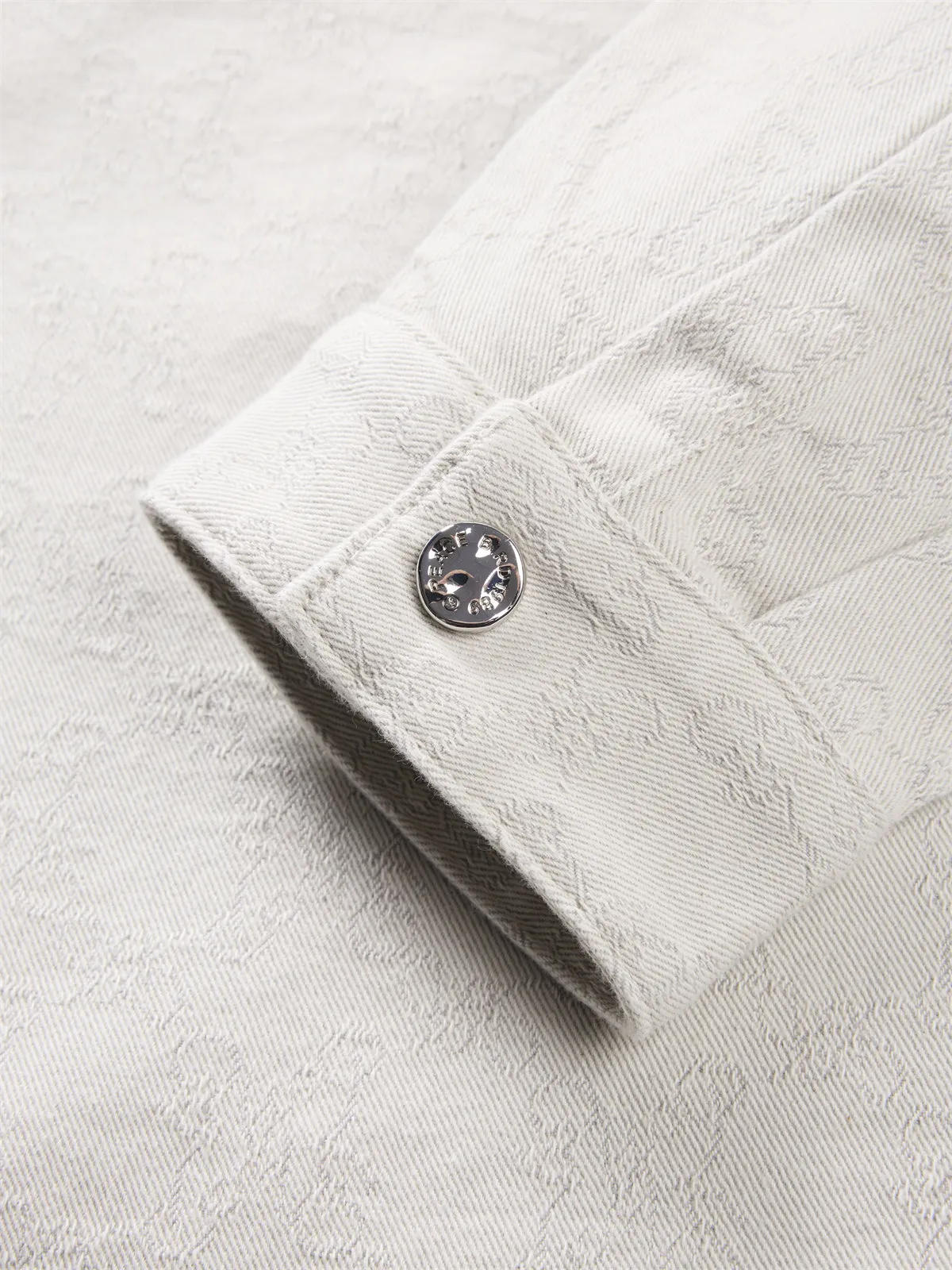 Men's Cotton Shirt with Subtle Jacquard Pattern