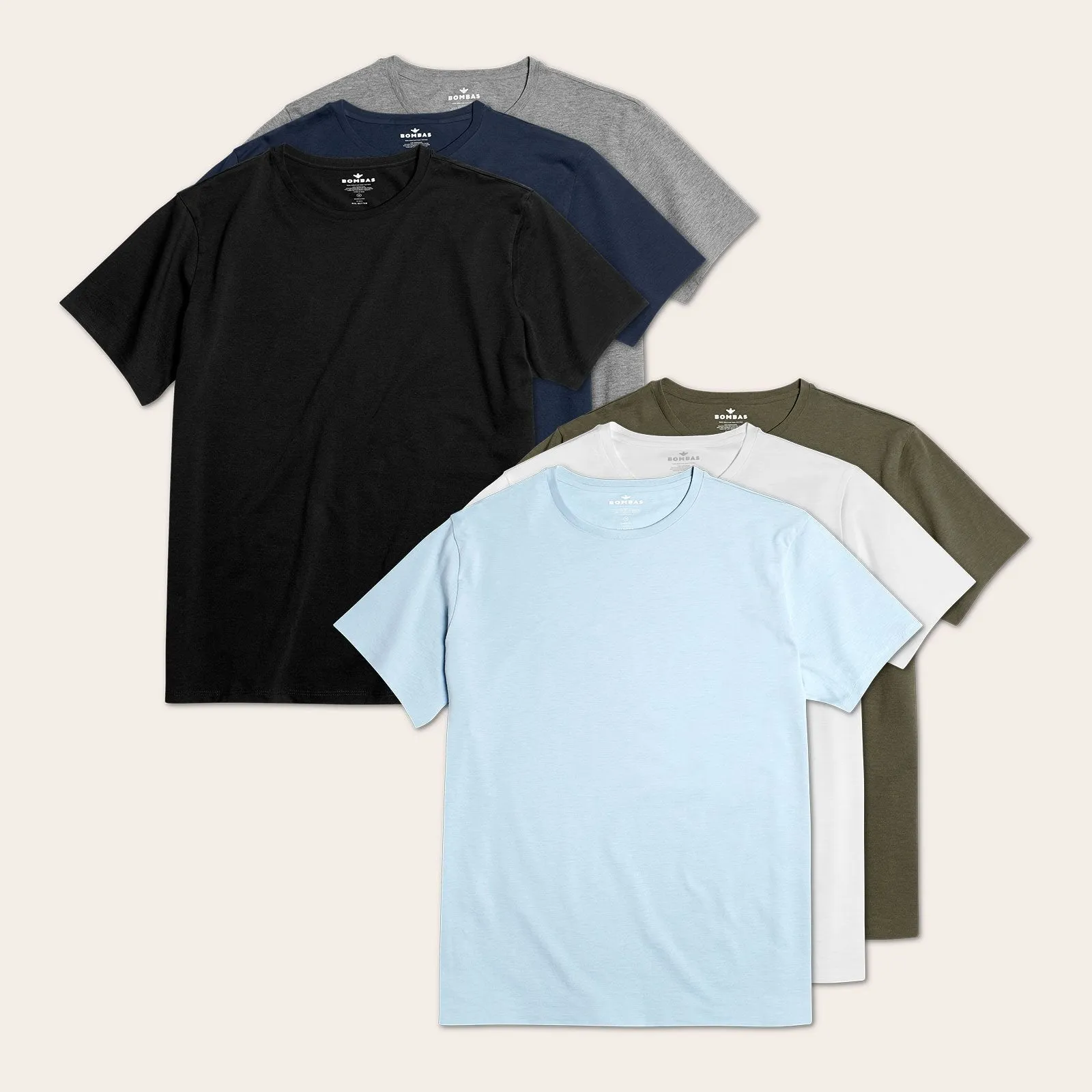 Men's Pima Cotton Crew Neck T-Shirt 6-Pack