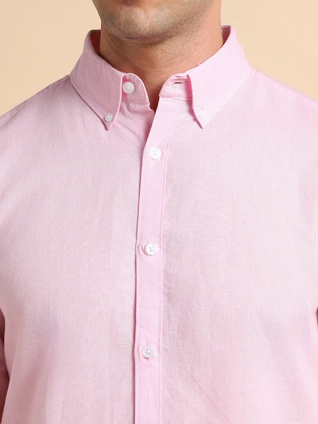 Men's Spread Collar Slim Fit Check Olive Shirts