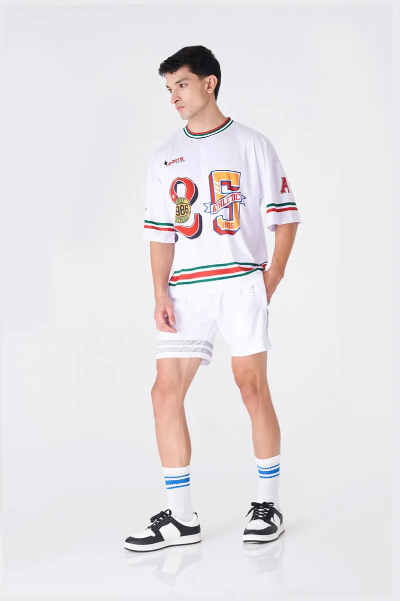 Men's White Oversized Graphic T-Shirt