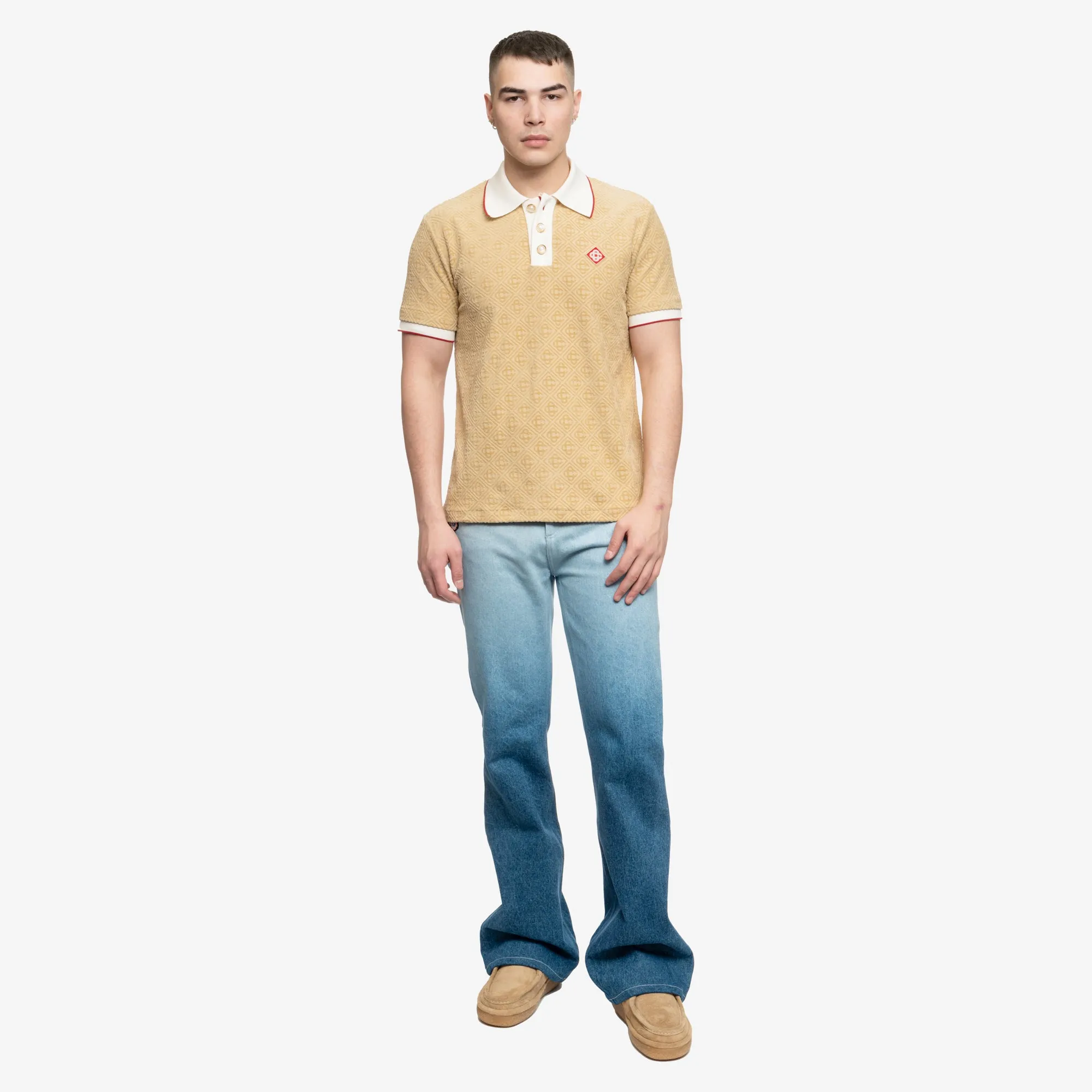 Monogram Velour Polo