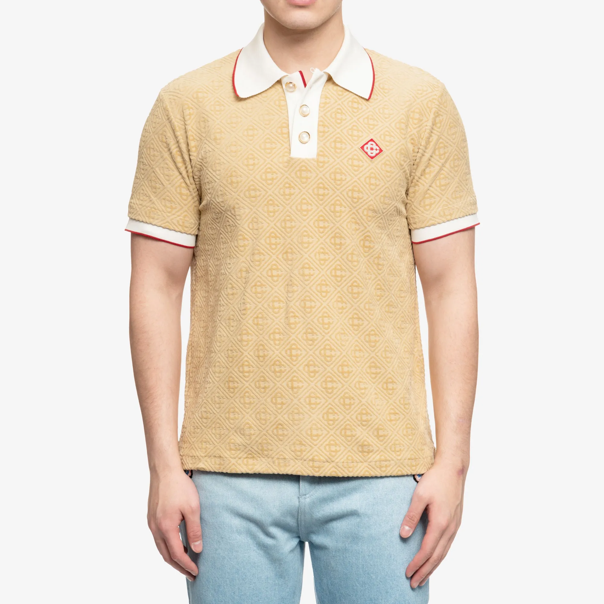 Monogram Velour Polo