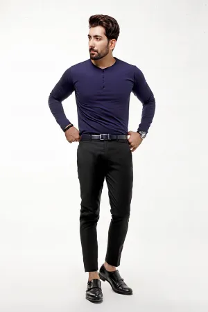 Navy Blue Full Sleeves Henley