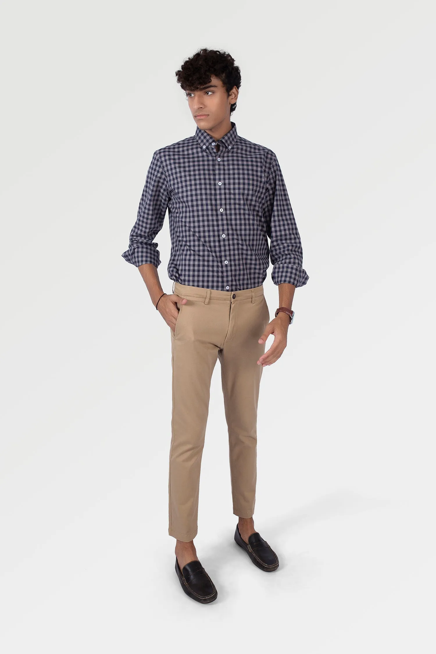 Navy Gingham Check