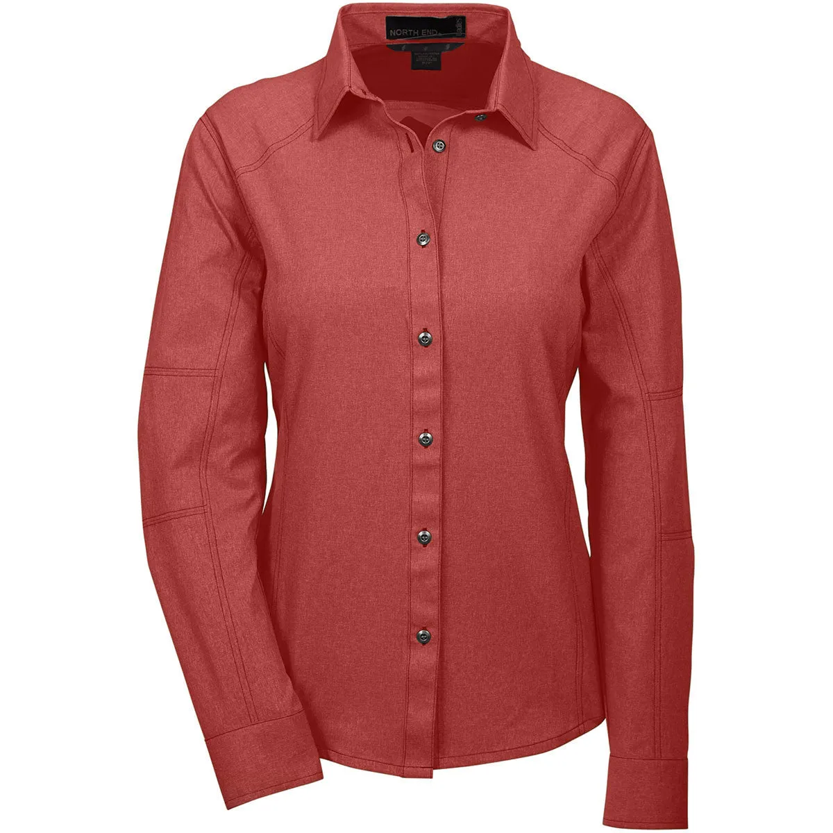 North End Women's Rust Excursion Utility Two-Tone Performance Shirt