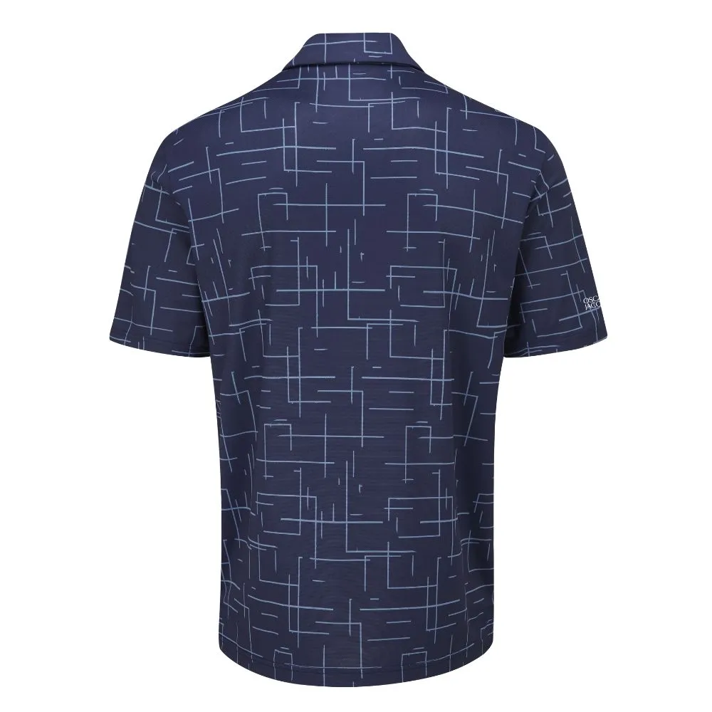 Oscar Jacobson Ashald Golf Polo Shirt 2024 - Navy