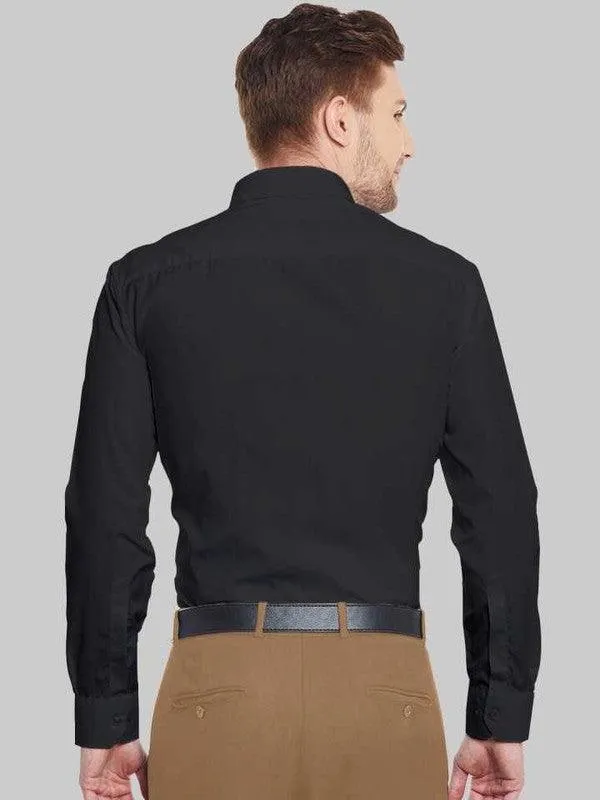 Plain black formal shirt