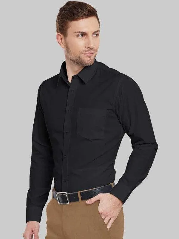 Plain black formal shirt