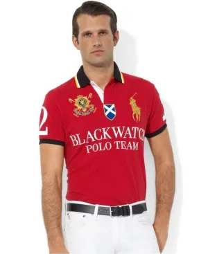 PRL Black Watch 1996 Red Lauren Shorts Polo