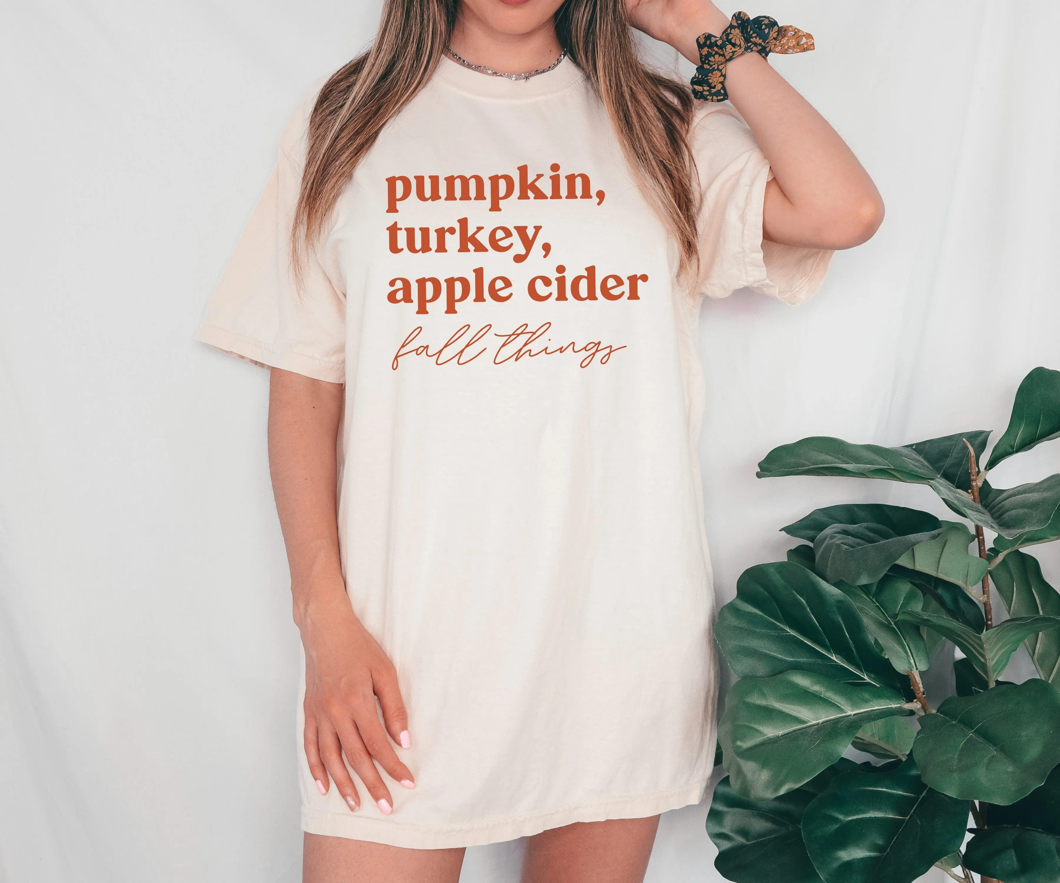 Pumpkin, Turkey, Apple Cider, fall things Comfort Colors T Shirt