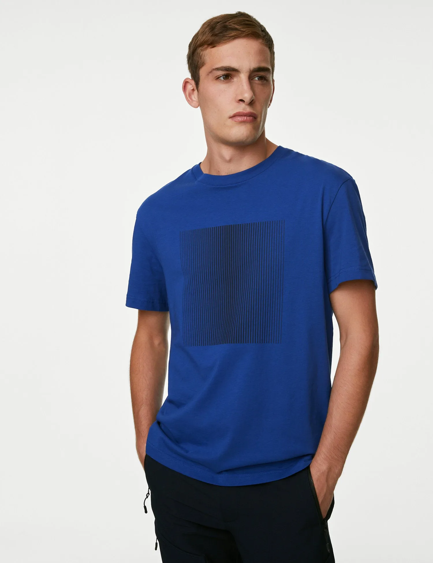 Pure Cotton Abstract Graphic T-Shirt