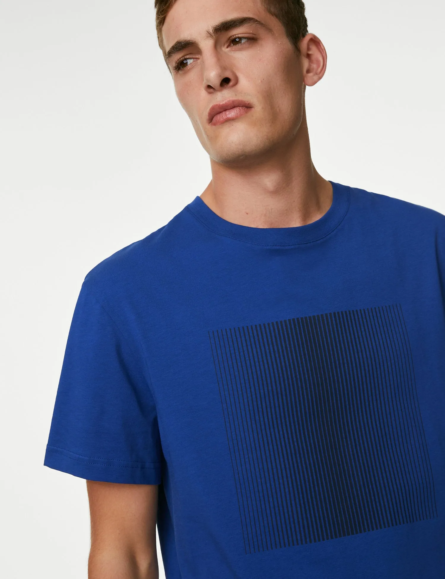 Pure Cotton Abstract Graphic T-Shirt