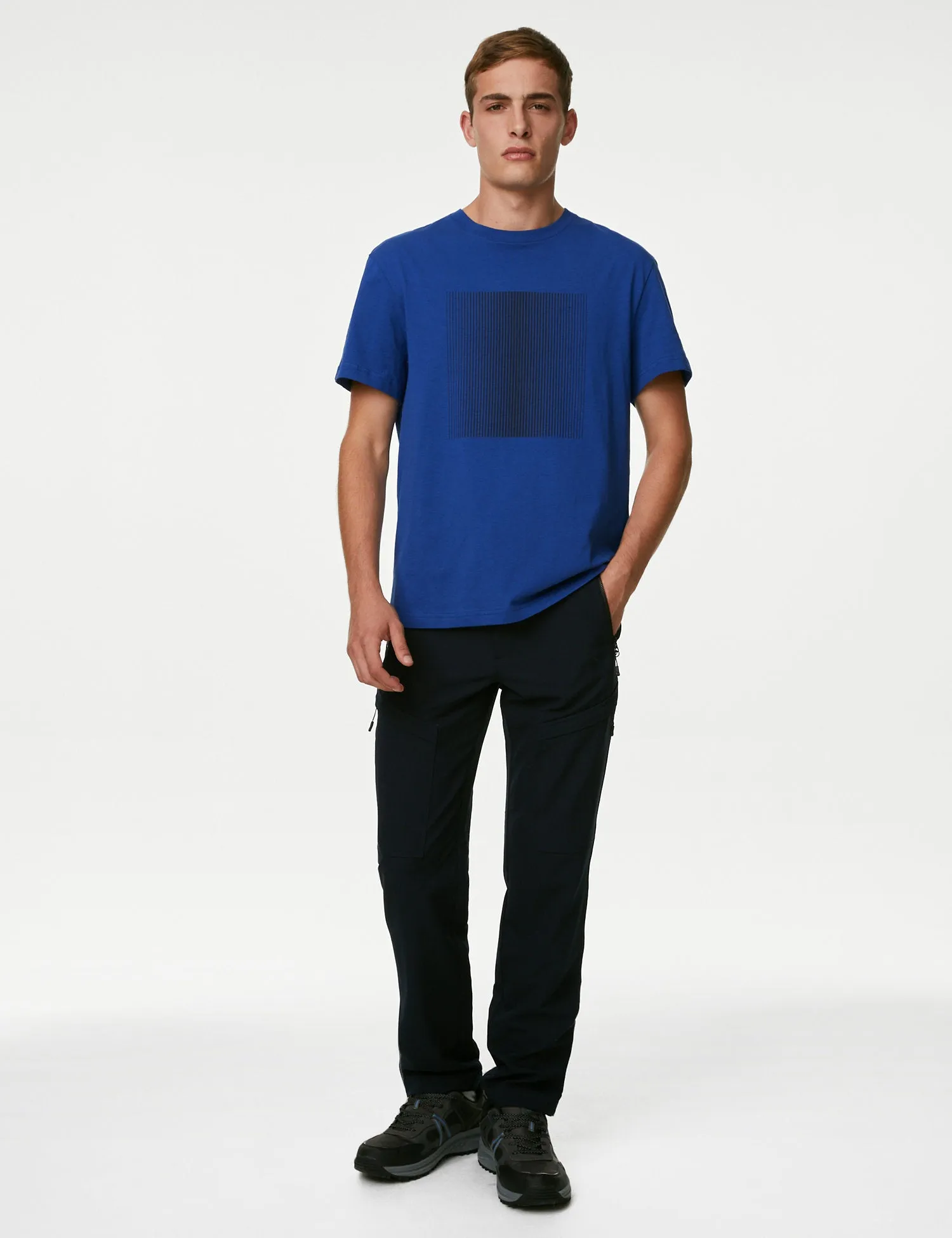 Pure Cotton Abstract Graphic T-Shirt