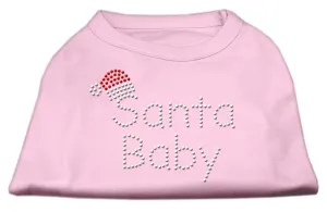 Santa Baby Rhinestone Shirts  Light Pink XXL (18)