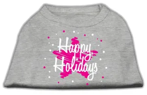 Scribble Happy Holidays Screenprint Shirts Grey L (14)
