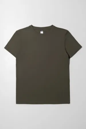 Short Sleeve Crew Neck T-Shirt Dark Green
