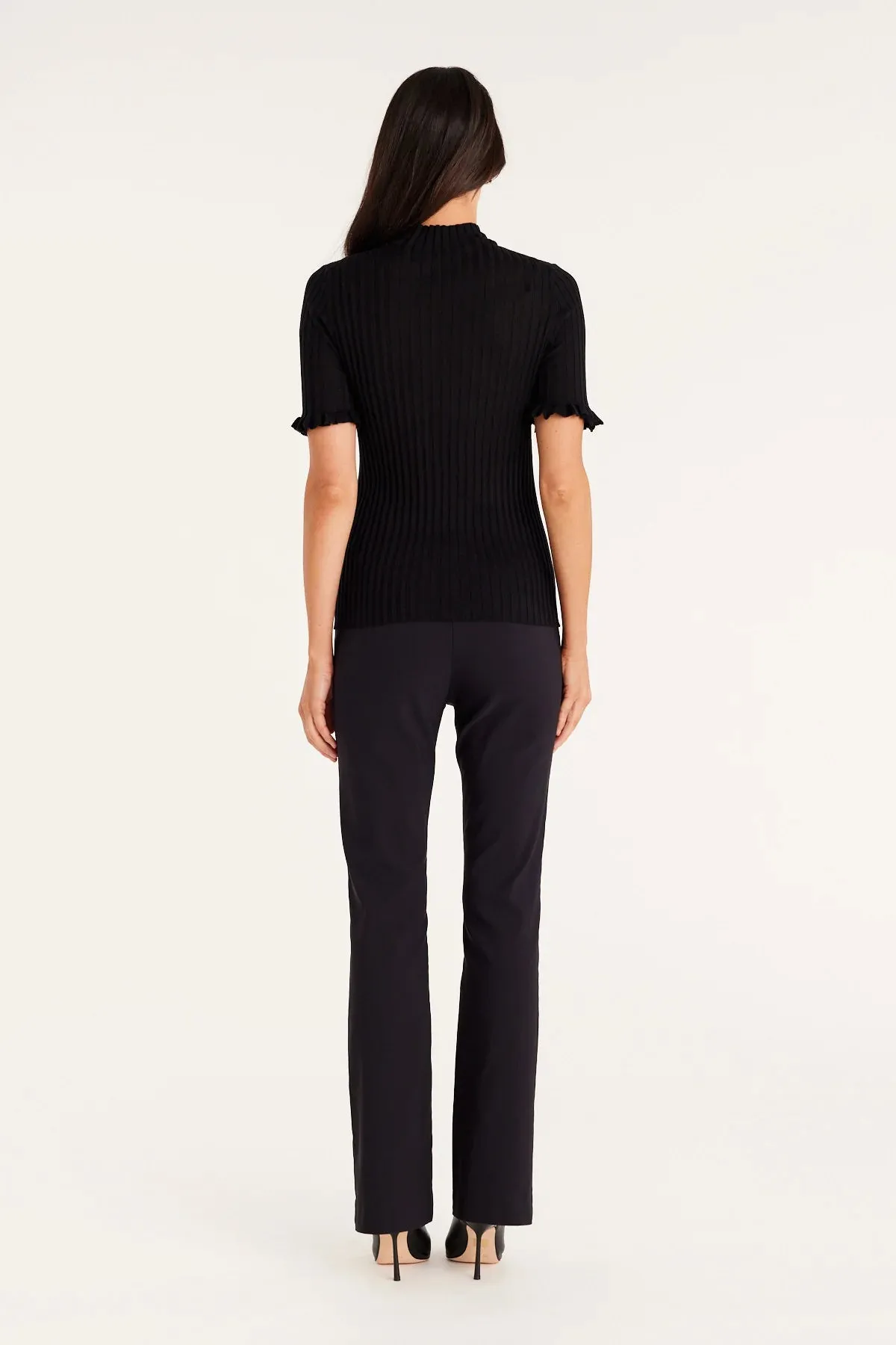 Silk Rib Tee | Black