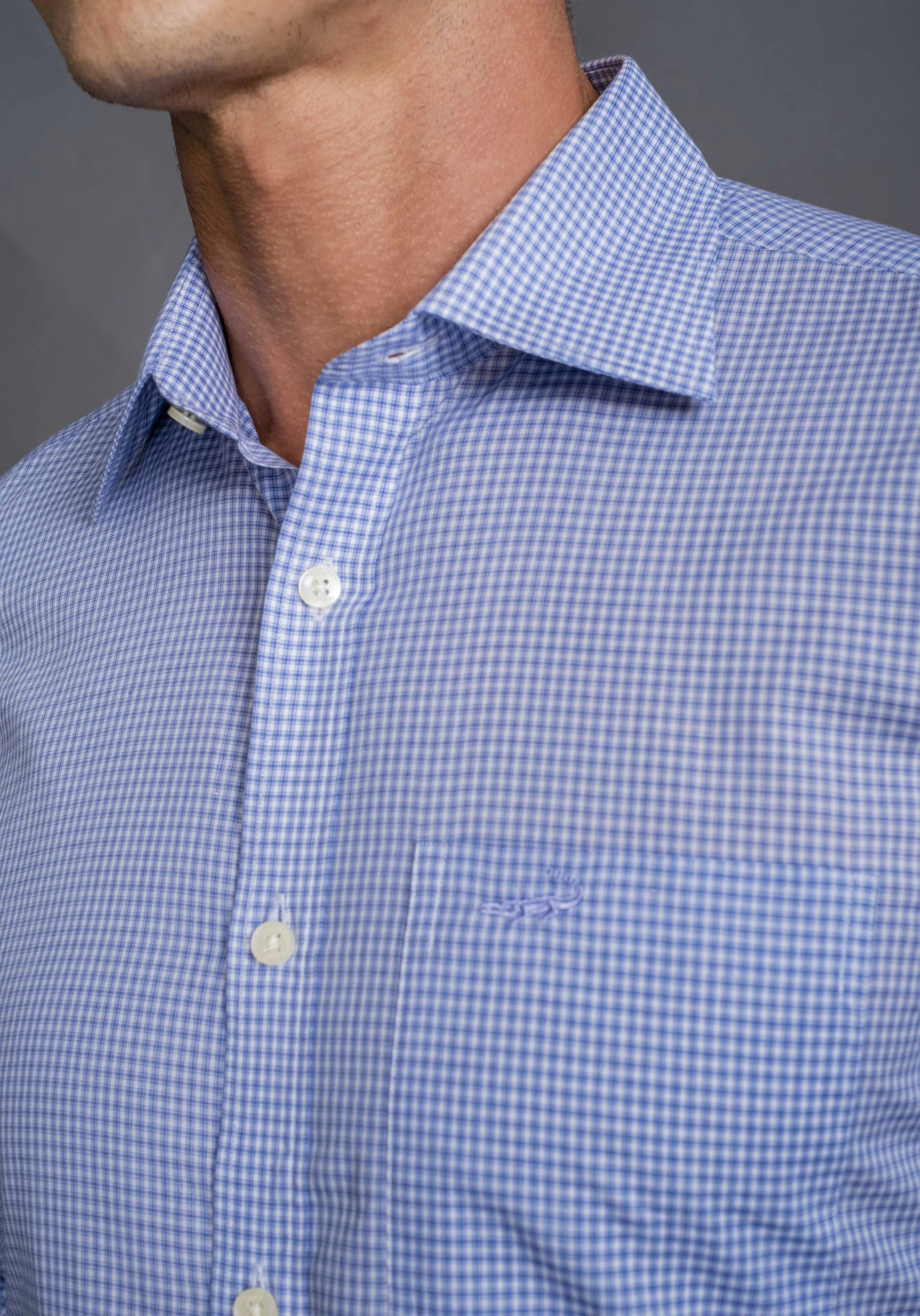 Slim Fit Long sleeves-Formal Shirts-TRUE Navy