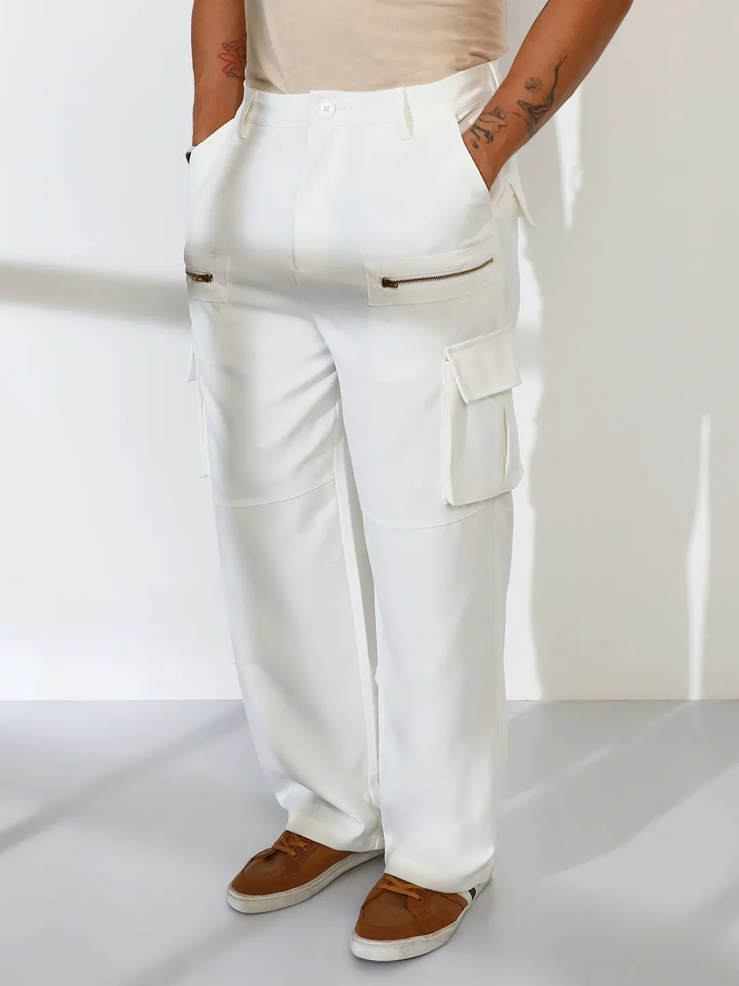 Straight-Fit Utility Trousers