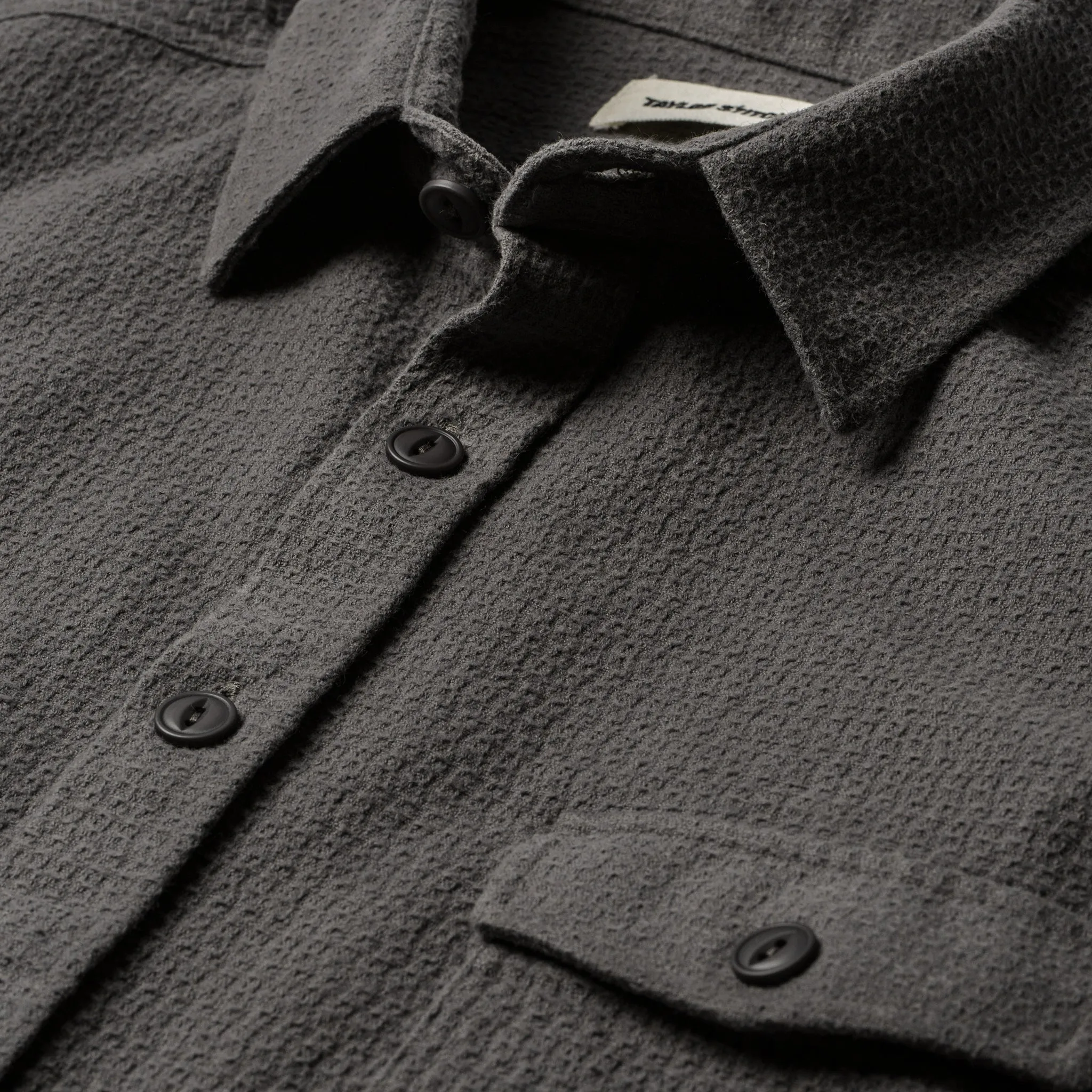 The Utility Shirt in Charcoal Jacquard