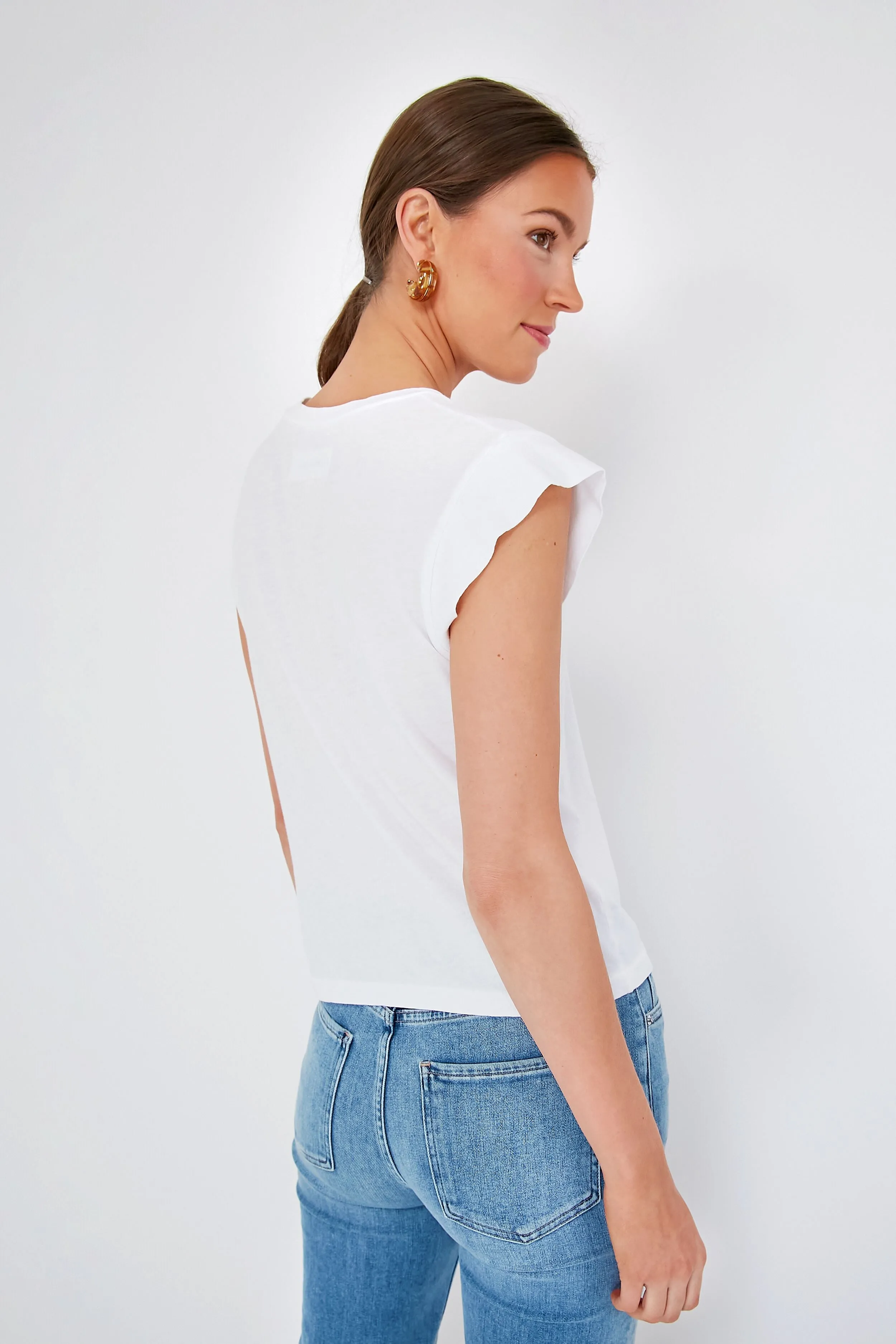 True White The Peak Shoulder Tee