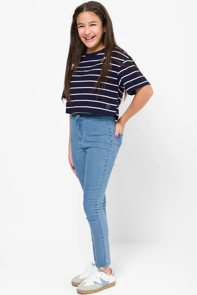 Tube Denim Jeans Blue