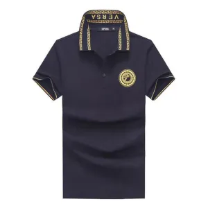 Vers Crested Logo With Collar Design NavyBlue Polo Shirt