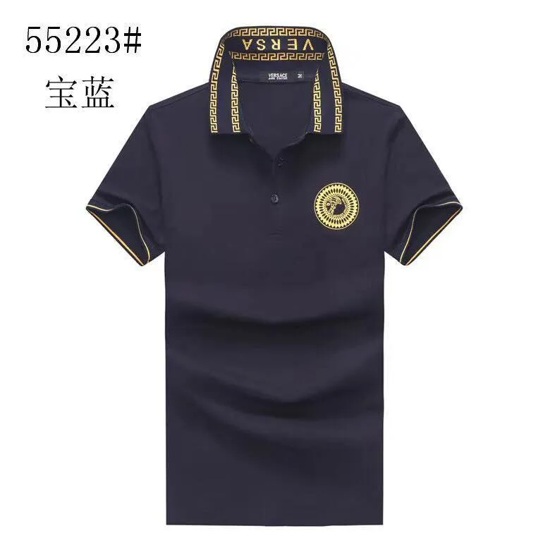 Vers Crested Logo With Collar Design NavyBlue Polo Shirt