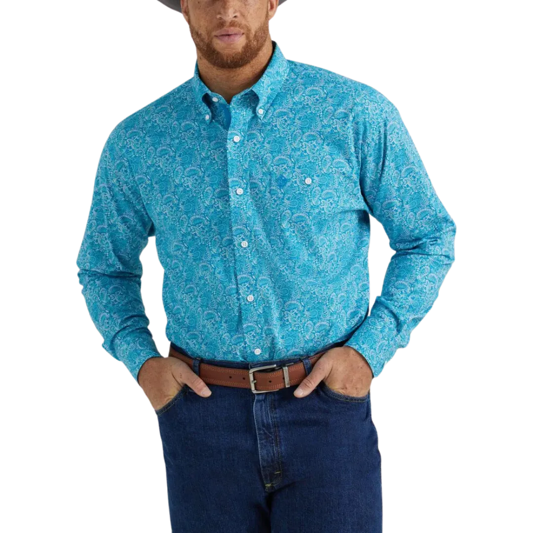 Wrangler Men's George Strait Blue Shirt