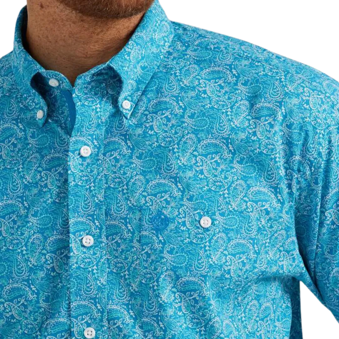 Wrangler Men's George Strait Blue Shirt