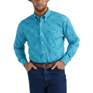 Wrangler Men's George Strait Blue Shirt